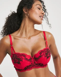 Figleaves Intense Balcony Bra B-F - Red