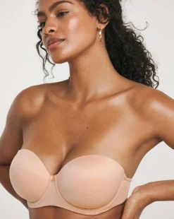Figleaves Smoothing Multiway Balcony Bra B-GG - Latte