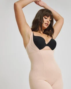 Figleaves Smoothing Shaping Wear Your Own Bra Thigh & Body Slimmer - Latte
