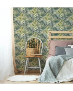 Fresco Tropicana Green Wallpaper