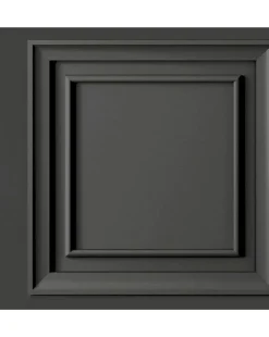 Fresco Wood Panel Charcoal Wallpaper