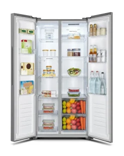 Fridgemaster MS83430ES 80cm American Fridge Freezer - Silver