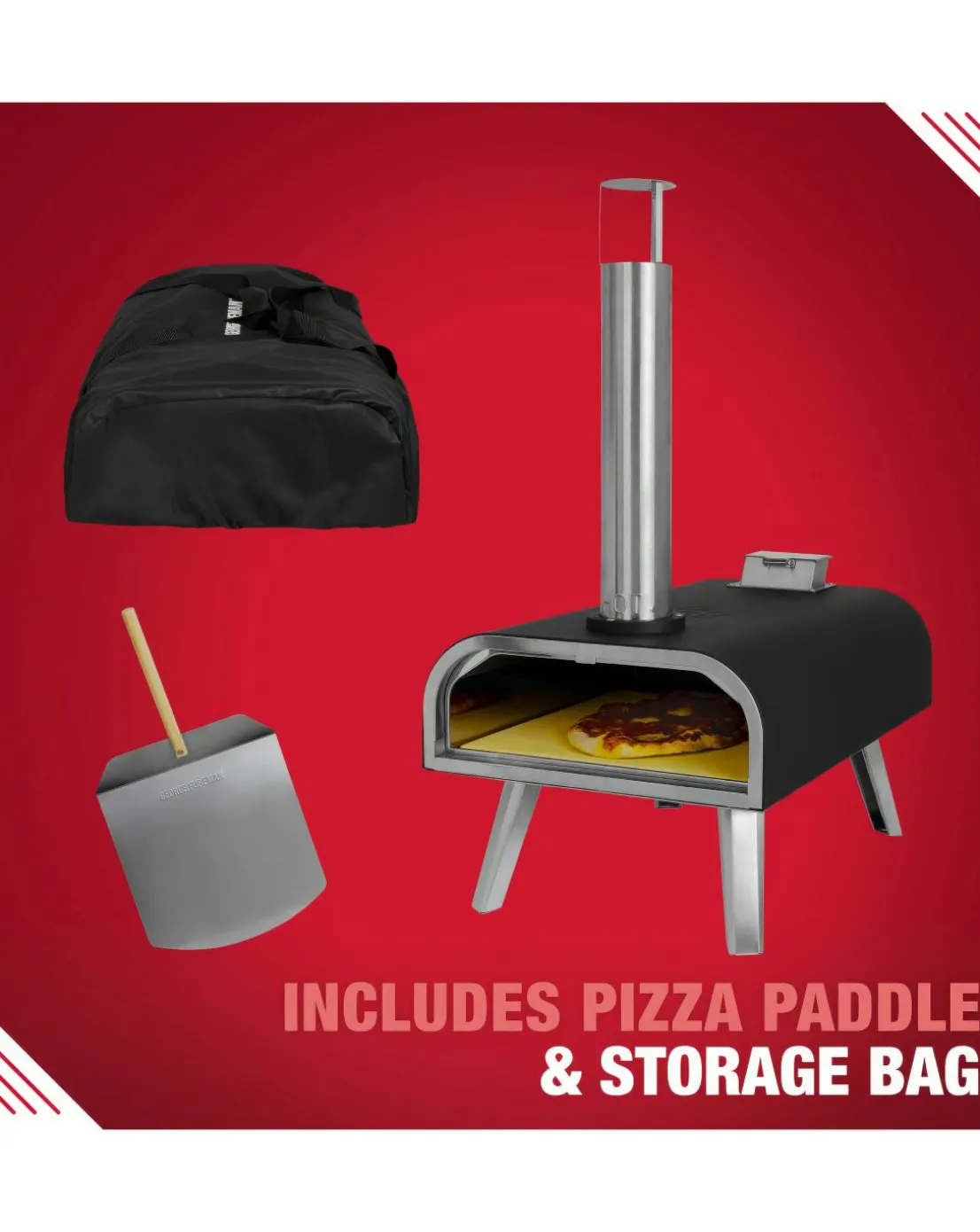George Foreman 16" Pizza Oven with Paddle & Carry Bag