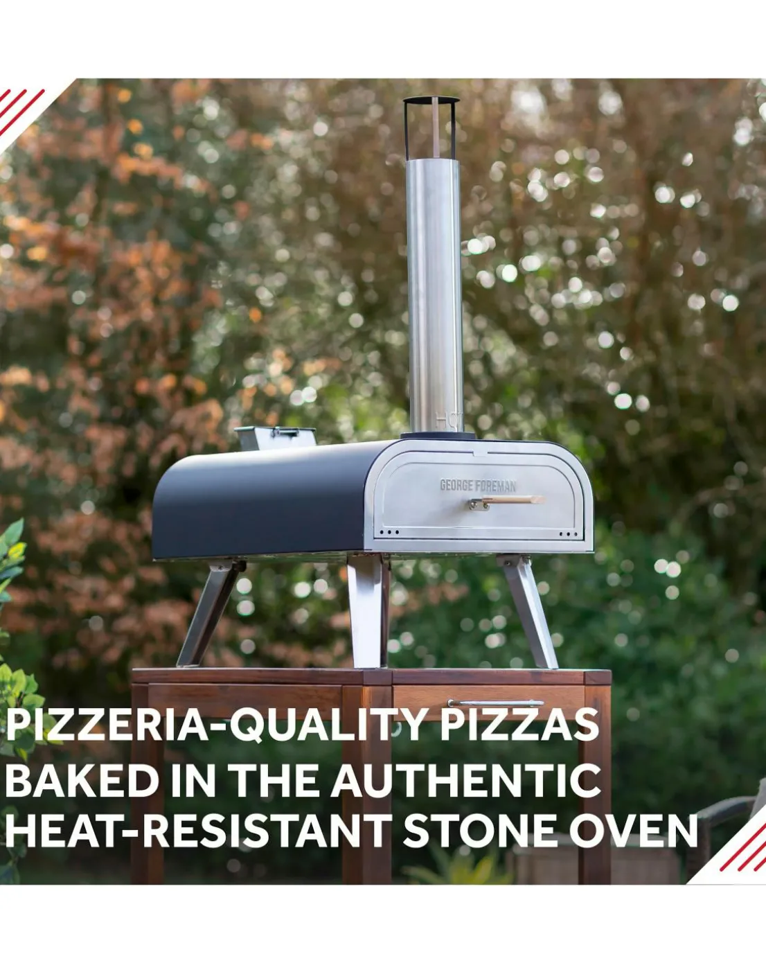 George Foreman 16" Pizza Oven with Paddle & Carry Bag