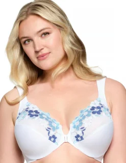 Glamorise Plus Size Front-Fastening Cotton WonderWire 1241
