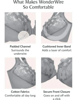 Glamorise Plus Size Front-Fastening Cotton WonderWire 1241