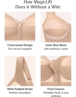 Glamorise Plus Size MagicLift Front Fastening Bra 1200