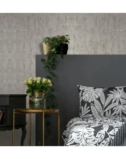 Gold Molten Crushed Velvet Textured Metallic Wallpaper