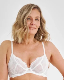 Gossard Superboost Lace NonPad Plunge Wired Bra White