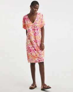 Great Value V Neck T-Shirt Dress