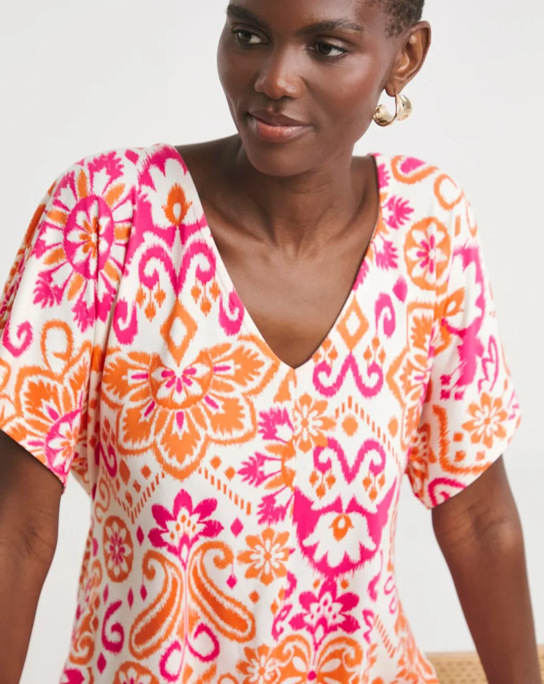 Great Value V Neck T-Shirt Dress