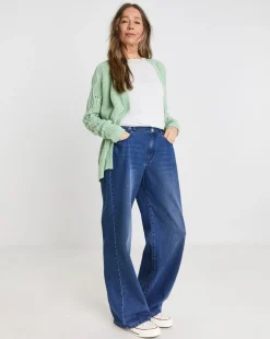 Green Edge To Edge Stitch Sleeve Cardigan