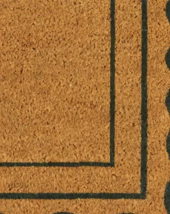 Green Scallop Coir Doormat