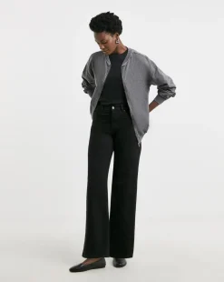 Grey Acid wash Bomber