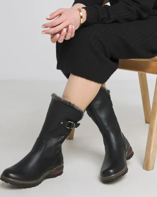 Heavenly Feet Bramble Warm Lined Buckle Boots Extra Wide EEE Fit