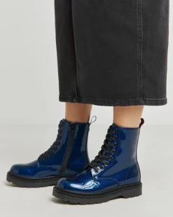 Heavenly Feet Justina Lace Up Chunky Boot Ex Wide Fit