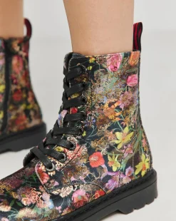 Heavenly Feet Justina Lace Up Chunky Boot Wide Fit