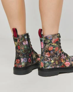 Heavenly Feet Justina Lace Up Chunky Boot Wide Fit