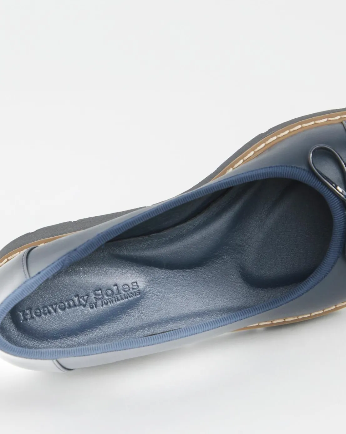 Heavenly Soles Josie Low Wedge Ballerina Shoe Extra Wide EEE Fit