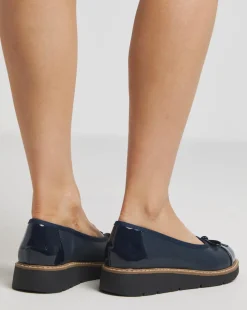 Heavenly Soles Josie Low Wedge Ballerina Shoe Extra Wide EEE Fit