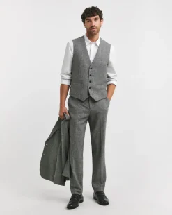 Herringbone Tweed Reg Fit Waistcoat