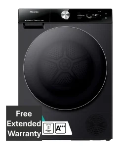 Hisense 7 Series DH7S107BB 10kg Heat Pump Tumble Dryer - Black