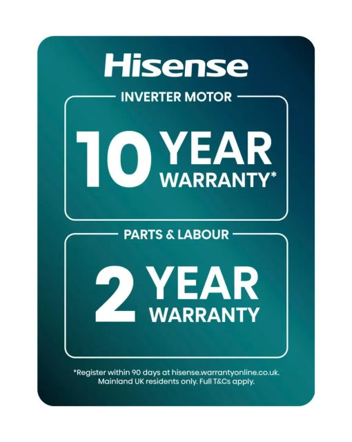 Hisense 7 Series WF7S1247BB 12kg Washing Machine - Black