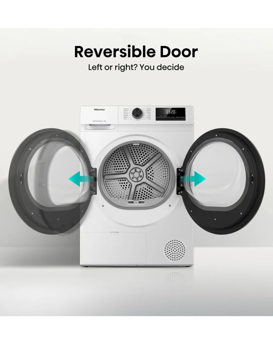 Hisense DH1Q802BW2 1 Series 8kg Heat Pump Dryer - White