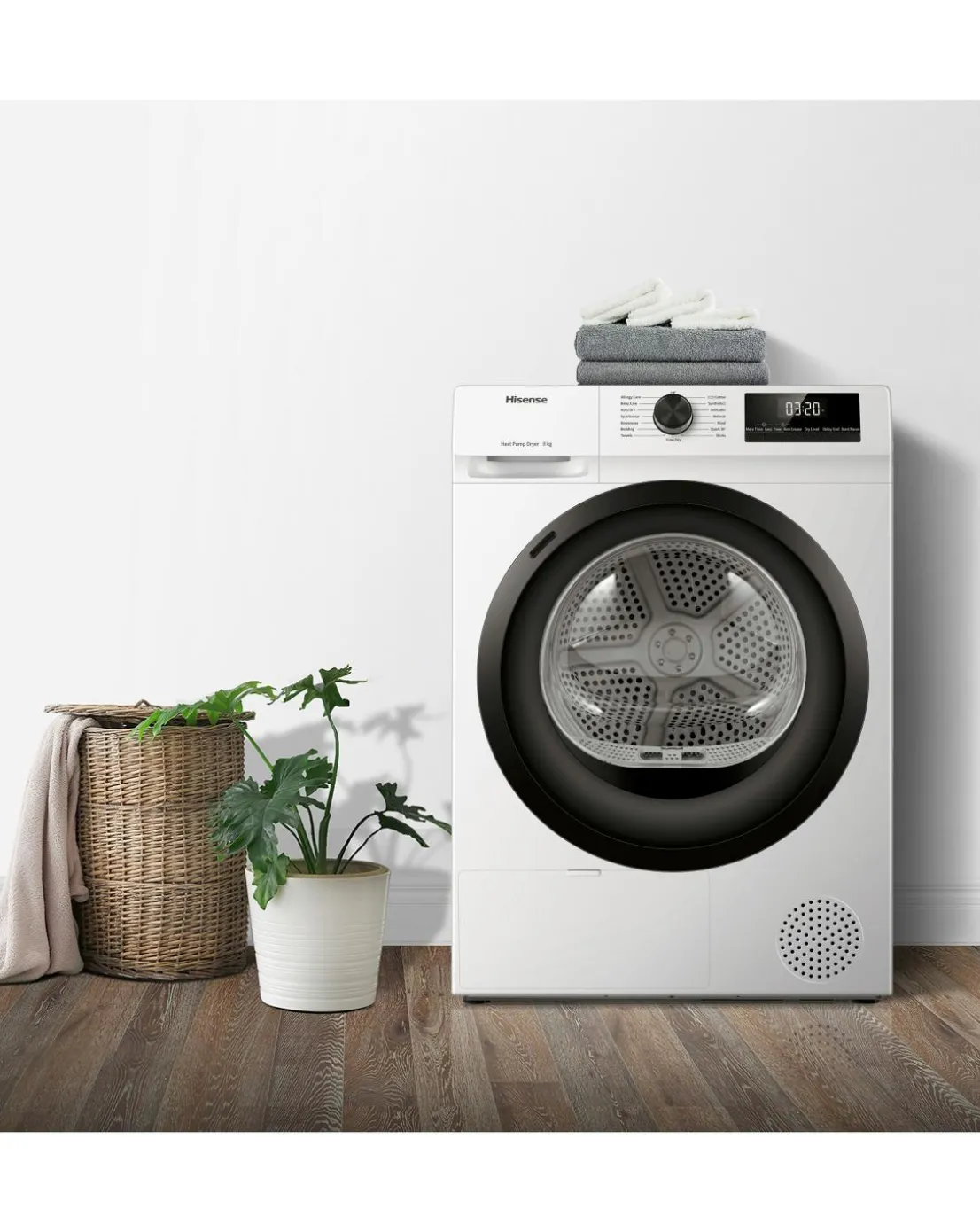 Hisense DH1Q802BW2 1 Series 8kg Heat Pump Dryer - White