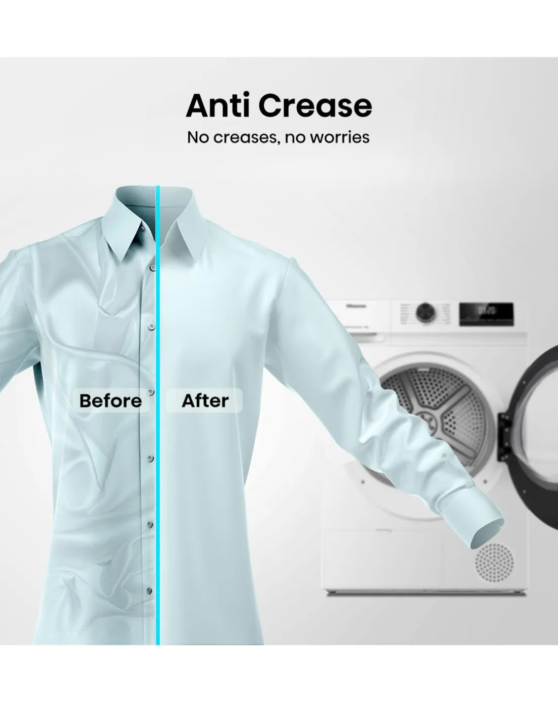 Hisense DH1Q802BW2 1 Series 8kg Heat Pump Dryer - White