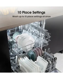Hisense HS523E15BUK Slimline 10 Place Settings Dishwasher - Black