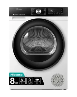 Hisense 3S Series DH3S802BW3 WiFi-enabled 8kg Heat Pump Tumble Dryer - White