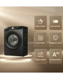 Hisense 3S Series WF3S1243BB3 12kg 1400 Spin Washing Machine - Black