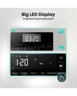 Hisense 3S Series WF3S1243BB3 12kg 1400 Spin Washing Machine - Black