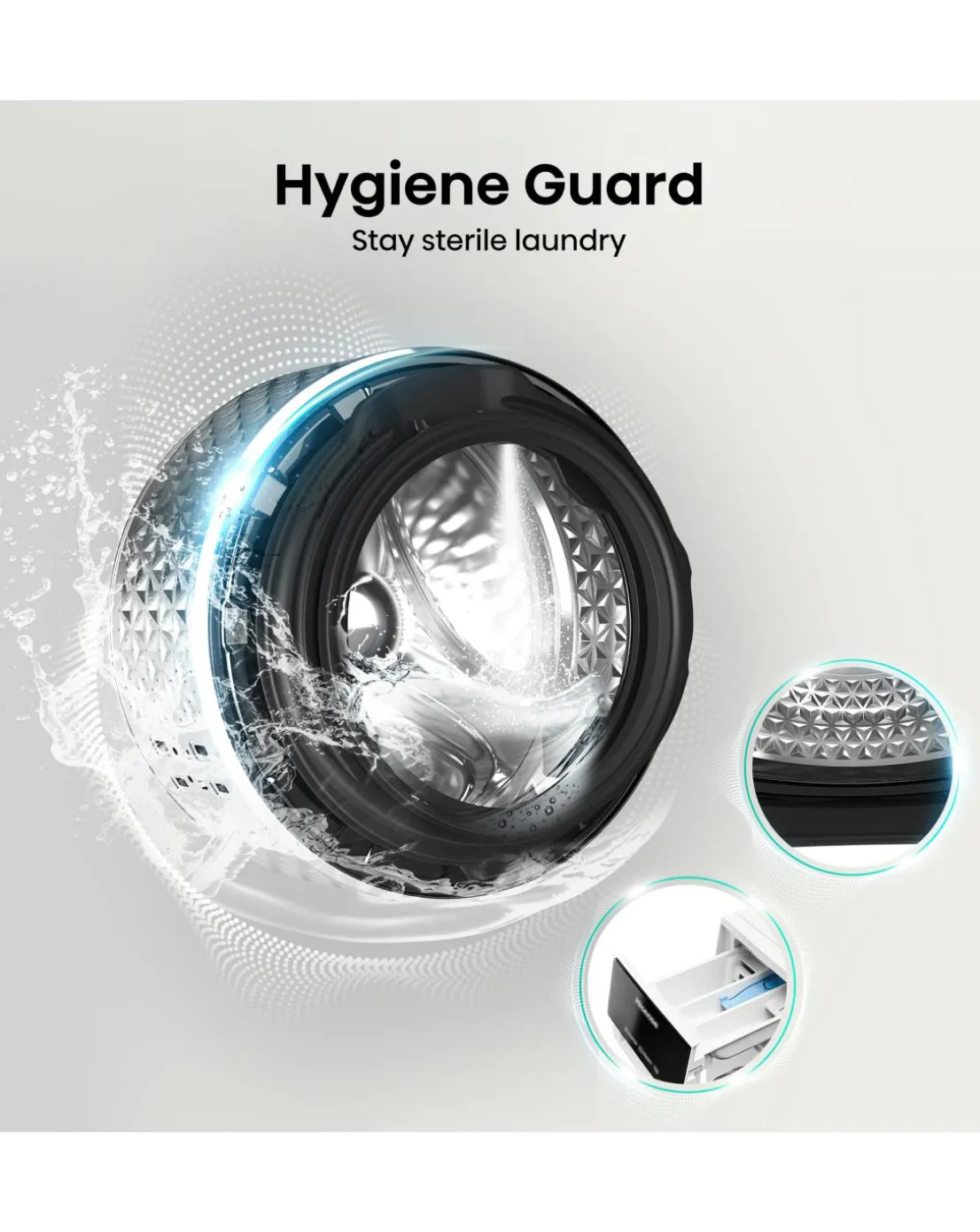 Hisense 3S Series WF3S9043BW3 9kg 1400 Spin Washing Machine - White