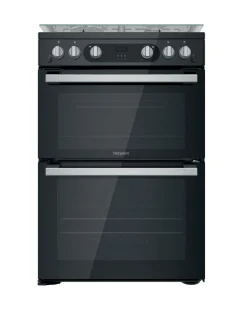 Hotpoint HDM67G0C2CB/UK Gas Double Cooker - Black