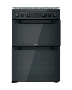 Hotpoint HDM67G0CCB/UK Gas Double Cooker - Black