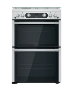 Hotpoint HDM67G0C2CX/UK Gas Double Cooker - Stainless Steel