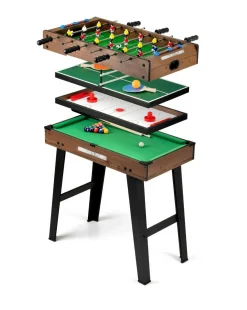 4 in 1 Stand Up Games Table - Dark Brown