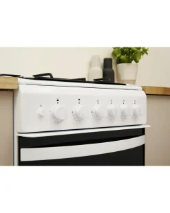 Indesit Cloe ID5G00KMW Gas Twin Cavity 50cm Cooker White + Installation