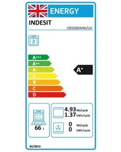 Indesit Cloe ID5G00KMW Gas Twin Cavity 50cm Cooker White + Installation