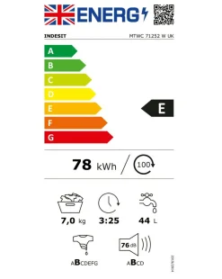 Indesit IWC 71252 W UK N 7kg 1200rpm Washing Machine - White