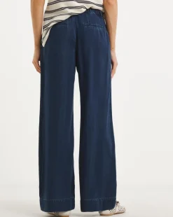 Indigo Wide Leg Lyocell Jeans