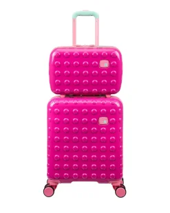 IT Luggage Bobble Bloc Kids 2pc Suitcase Set - Raspberry Rose