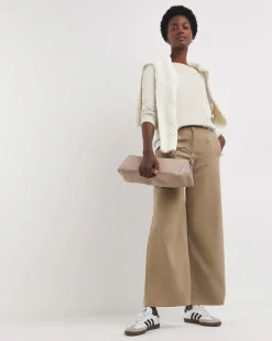 Ivory Crew Neck Long Sleeve T-Shirt