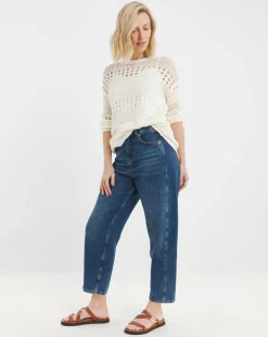 Ivory Crochet Long Sleeve Jumper