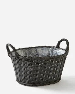 Ivyline Polyrattan Lined Basket - Large