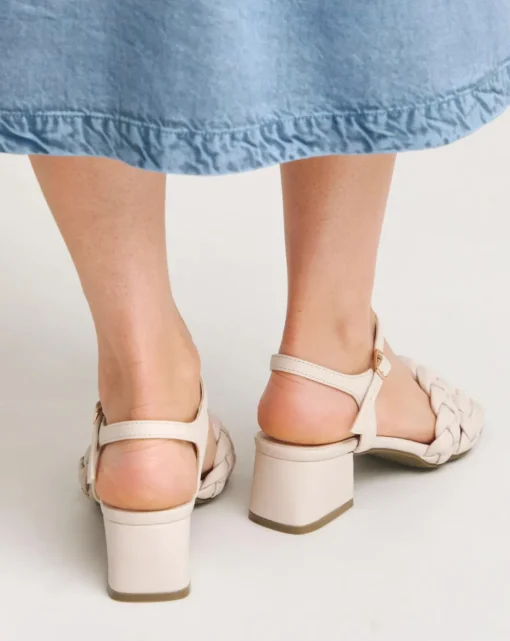 Jacinda Twin Strap Block Heeled Sandals Wide E Fit