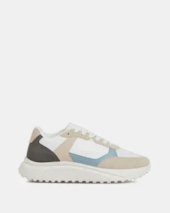 Jack & Jones Aspire PU Runner Trainer - White Multi