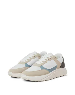 Jack & Jones Aspire PU Runner Trainer - White Multi